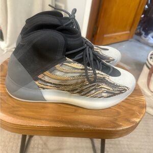 Yeezy Athletic Shoes in Black and Gold